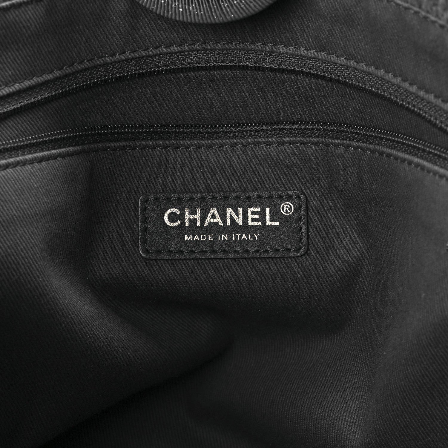Chanel Lurex Boucle Small Deauville Tote Grey 6 of 11