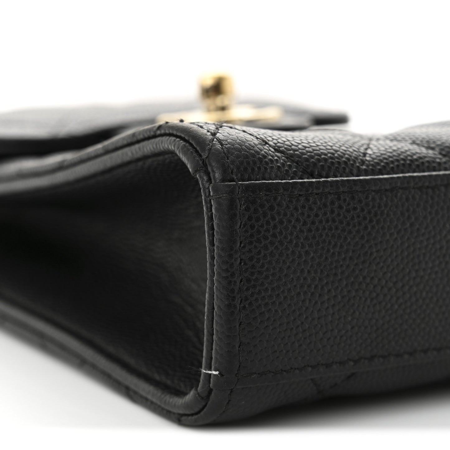 Caviar Quilted Classic Phone Holder Black