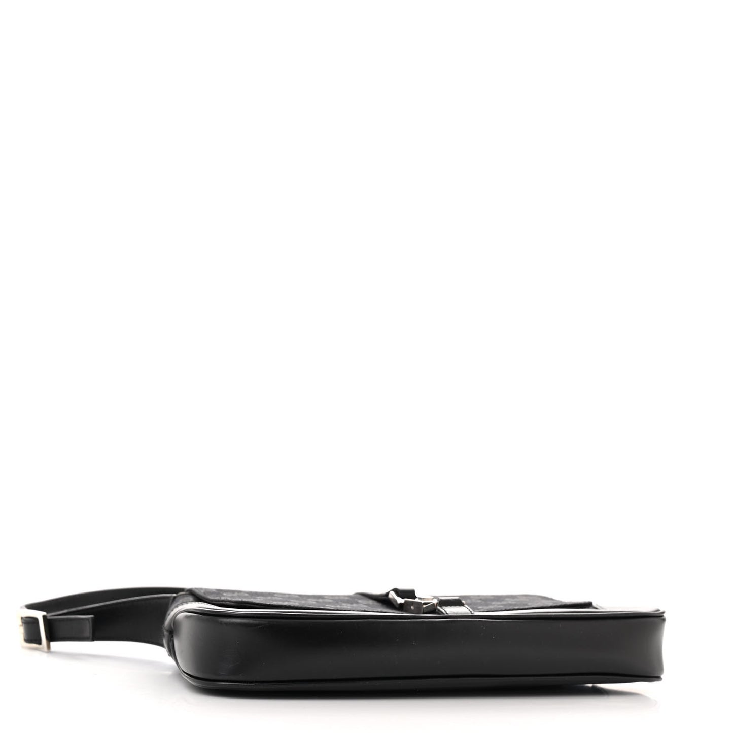 Monogram Small Jackie O Flap Hobo Black