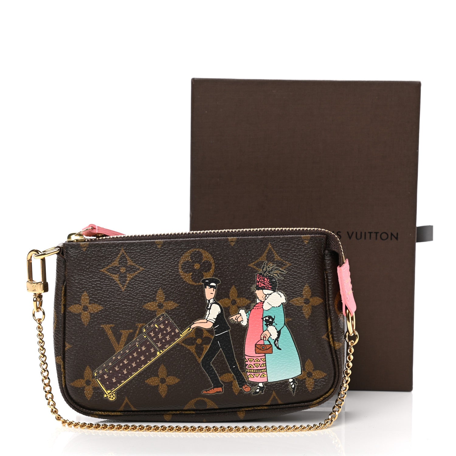 Louis Vuitton Monogram Illustre Mini Pochette Accessories Rose 8 of 8