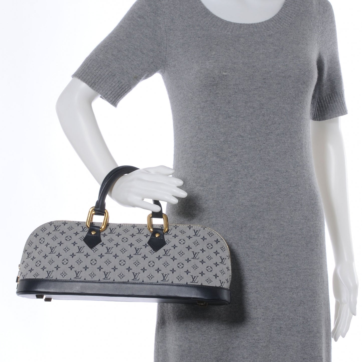 Mini Monogram Alma Long Blue