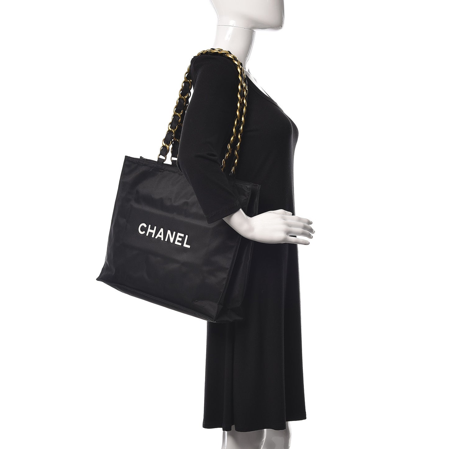 Canvas Chain Jumbo CC Tote Black