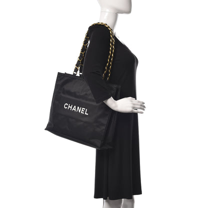 Chanel Canvas Chain Jumbo CC Tote Black 2 of 13