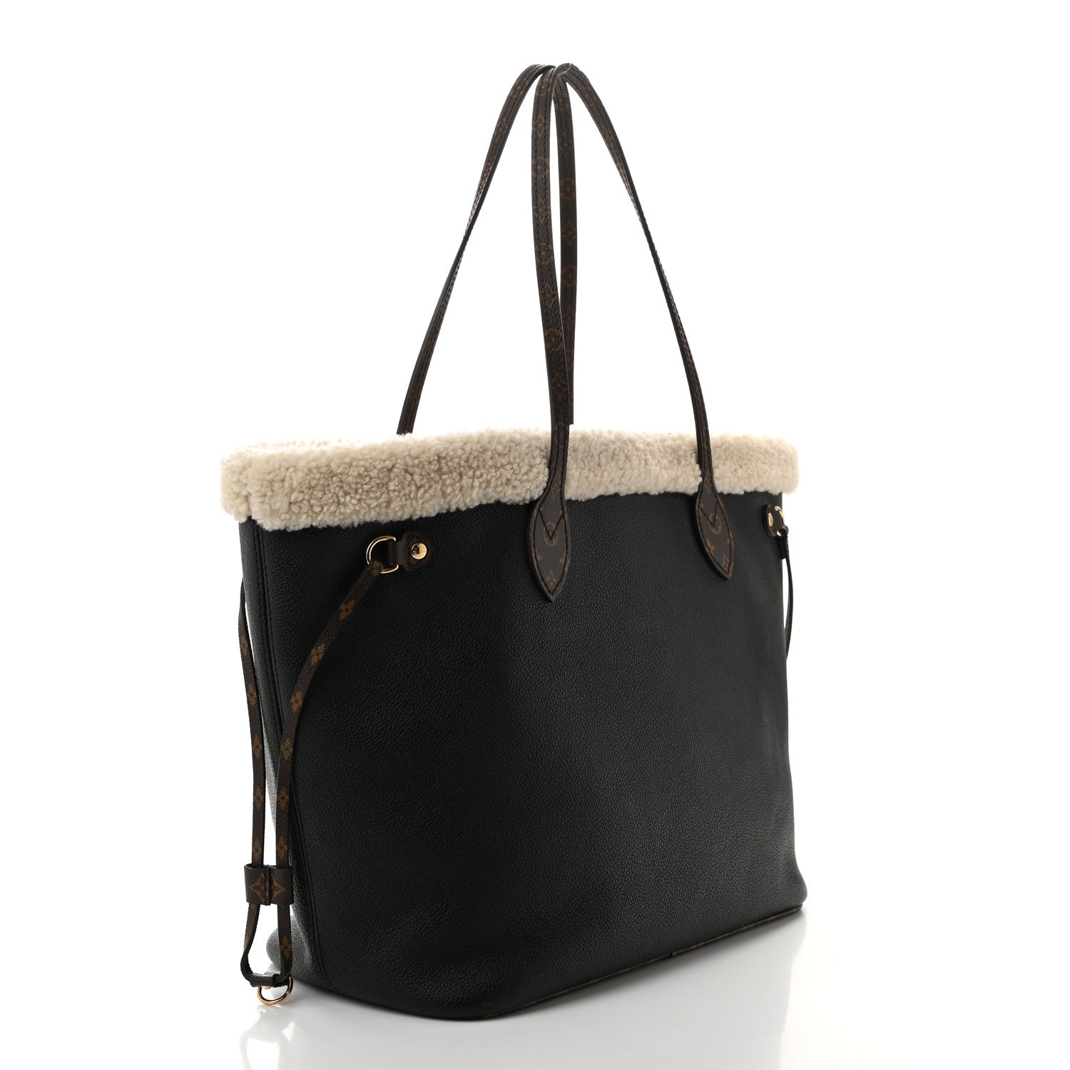 Louis Vuitton Calfskin Monogram Teddy Neverfull MM Black 3 of 12
