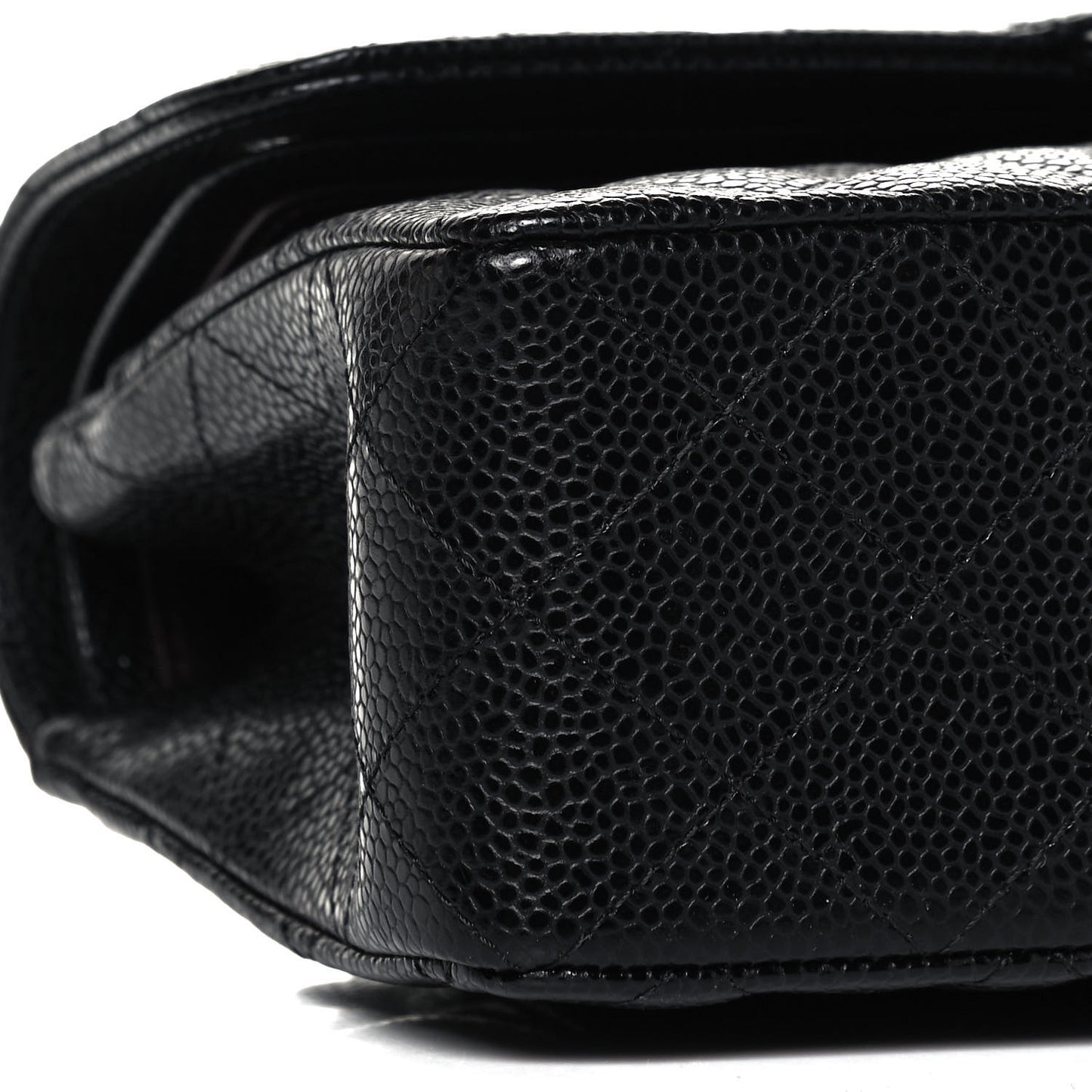 Caviar Quilted Small Double Flap Black