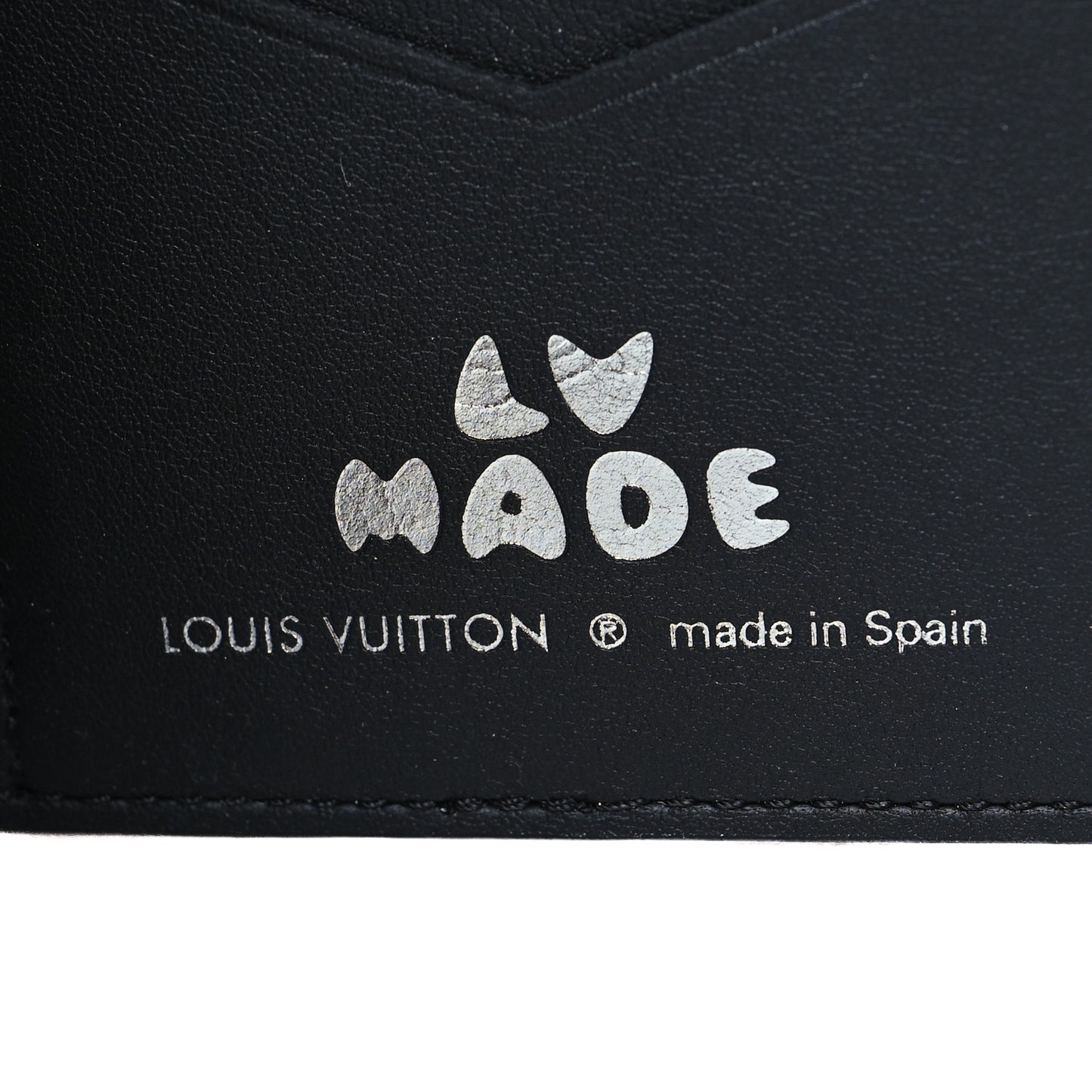 X NIGO Taurillon Monogram Denim Drip Pocket Organizer Black
