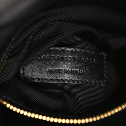 Saint Laurent Lambskin Quilted Toy Loulou Puffer Monogram Chain Satchel Black 7 of 11