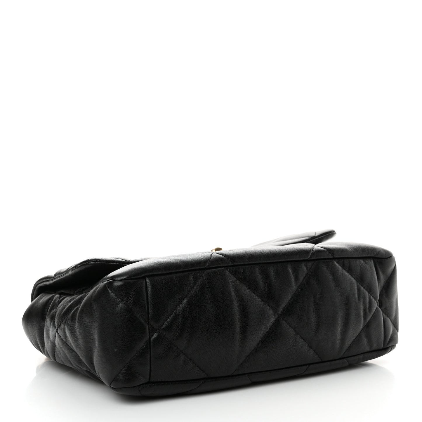 Goatskin Quilted Large Chanel 19 Flap Black