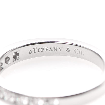 Tiffany Platinum Diamond .33ctw Half Circle Wedding Band Ring 52 6 5 of 5