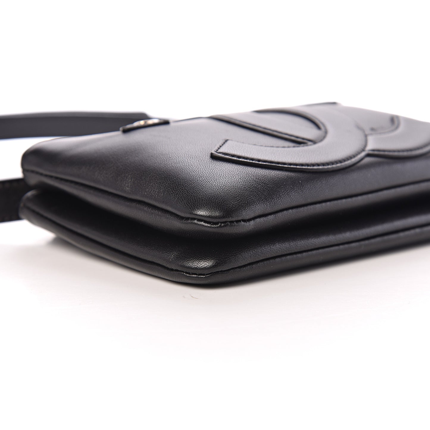 Lambskin CC Mania Waist Belt Bag Black