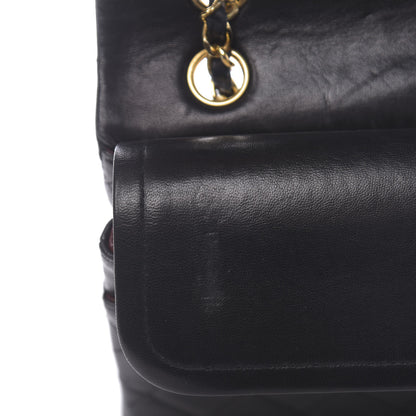 Chanel Lambskin Quilted Medium Double Flap Black 11 of 14