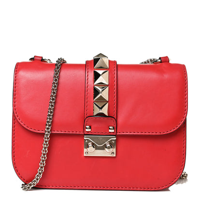 Valentino Garavani Vitello Small Glam Lock Rockstud Flap Red 1 of 12