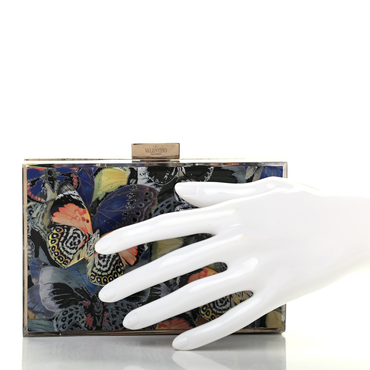 Valentino Garavani Plexiglass Camubutterfly Minaudiere Bag Multicolor 2 of 7