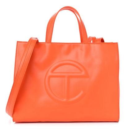 Telfar Vegan Leather Medium Shopping Bag Orange 1 of 17