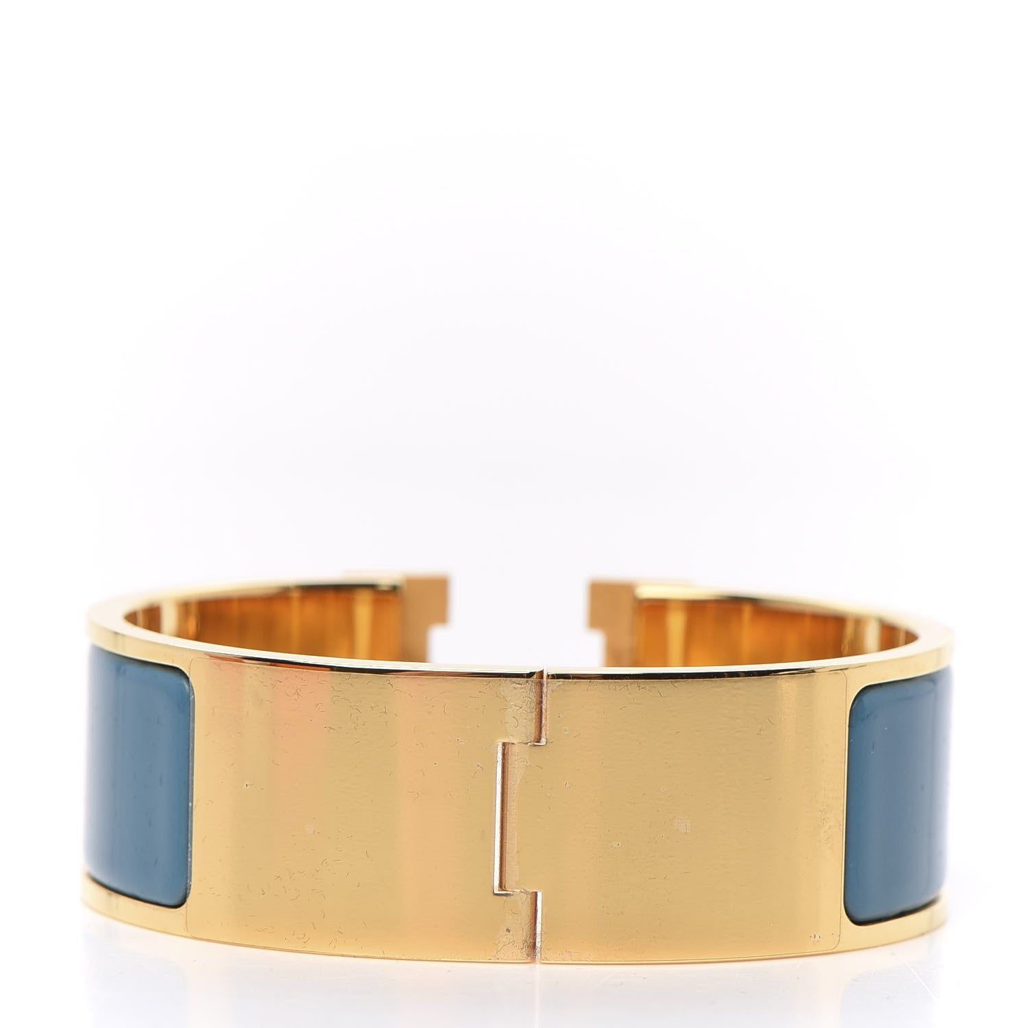 Hermes Enamel Wide Clic Clac H Bracelet PM Bleu Indien 3 of 6