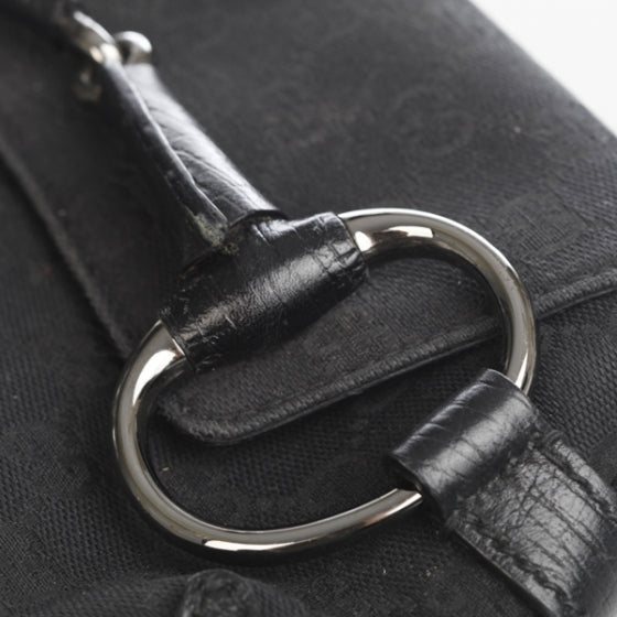 Monogram Horsebit Clutch Black