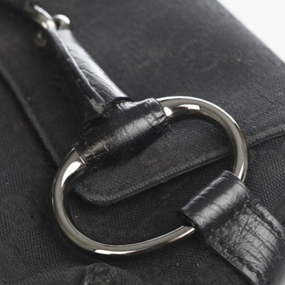 Gucci Monogram Horsebit Clutch Black 7 of 11