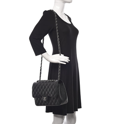 Chanel Caviar Quilted Jumbo Double Flap Black 2 of 10