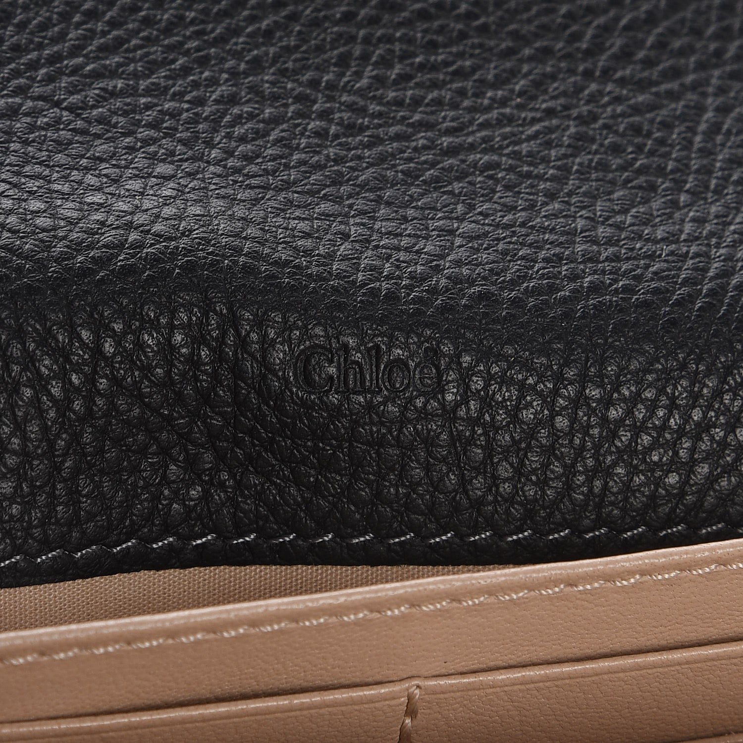 Chloe Calfskin Marcie Continental Flap Wallet Black 5 of 7
