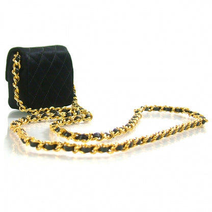 Chanel Satin Tiny Baby Mini Flap Black 3 of 9