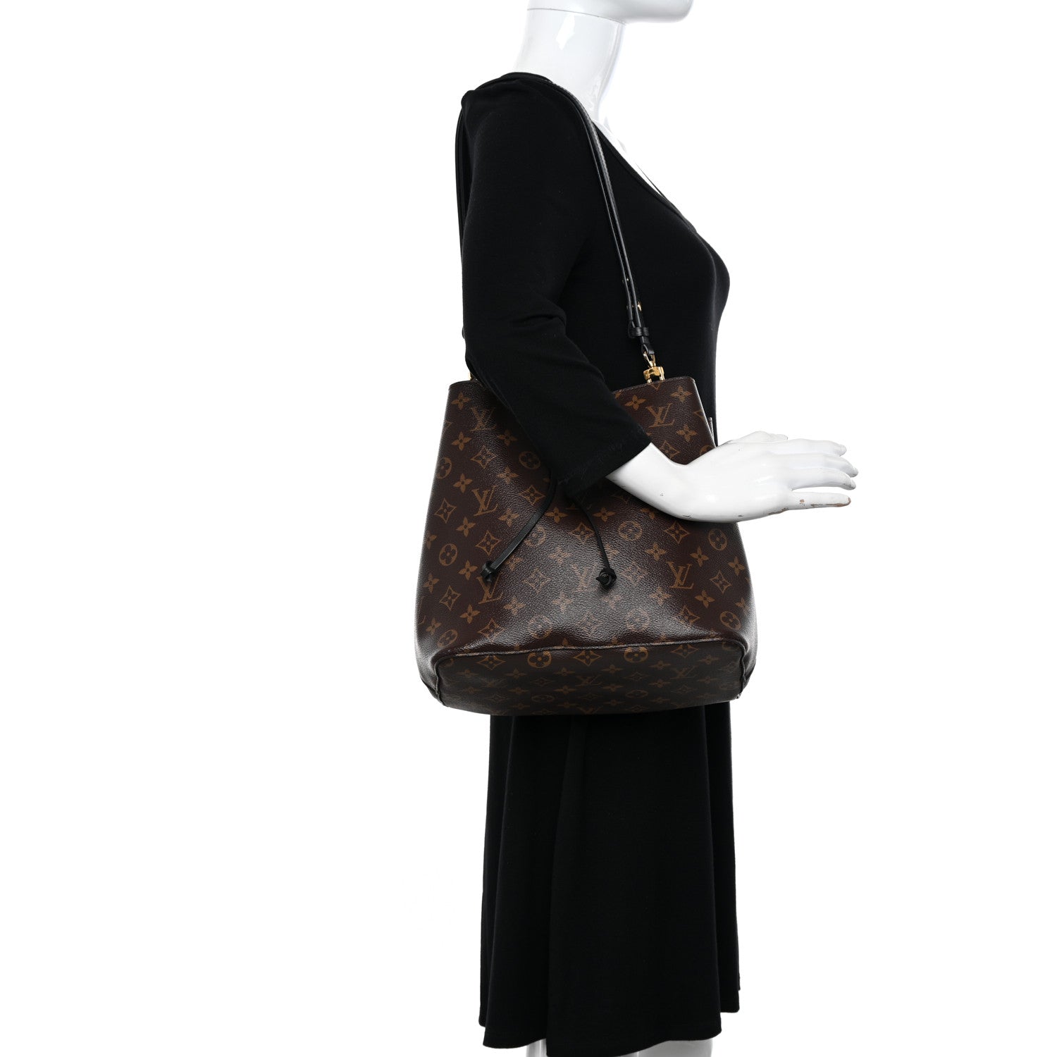 Louis Vuitton Monogram Neonoe MM Black 2 of 10