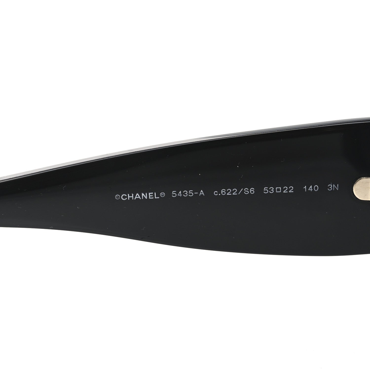 Chanel Acetate Rectangle Sunglasses 5435-A Black 5 of 7