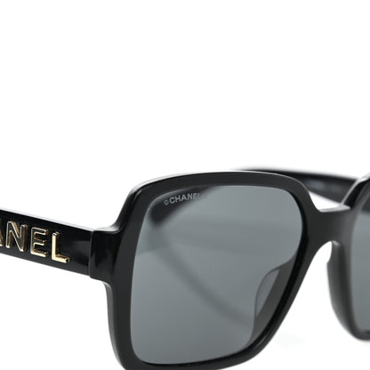 Chanel Acetate Polarized Square Sunglasses 5408 Black 9 of 11