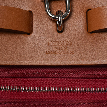 Hermes Vache Hunter Toile Herbag Zip 31 PM Rubis 7 of 9