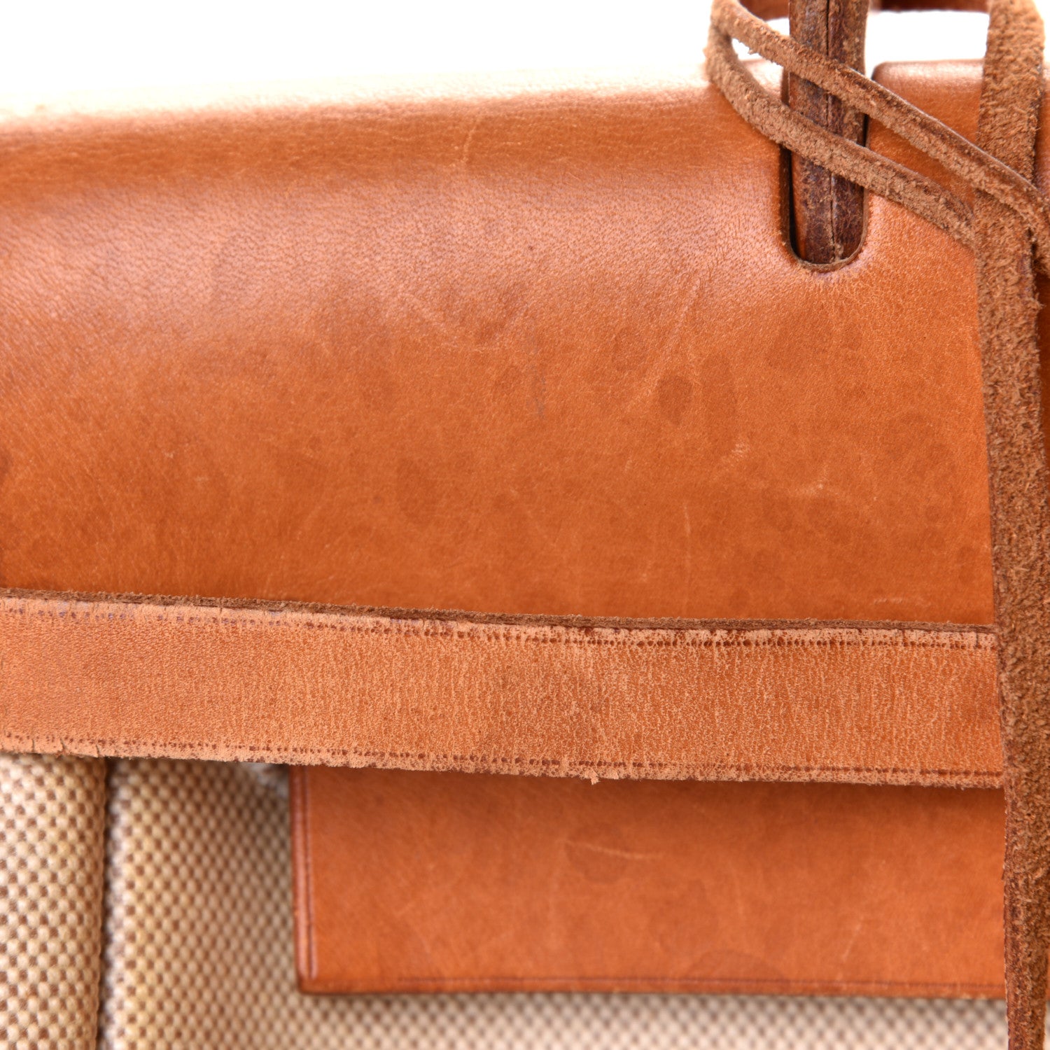 Hermes Toile Vache Calfskin Herbag 30 PM Backpack Natural 6 of 11