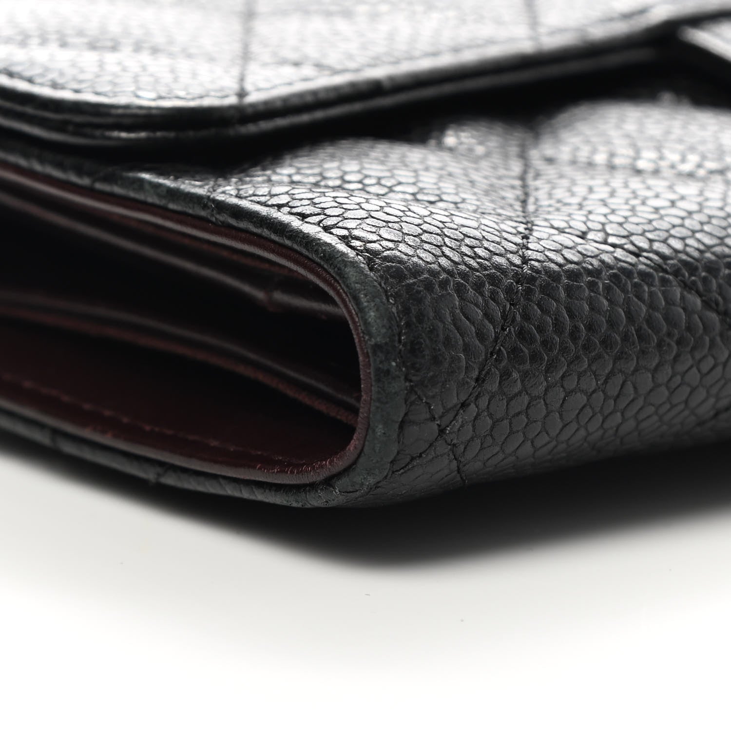 Chanel Caviar Quilted Large Gusset Flap Wallet Black 13 of 15