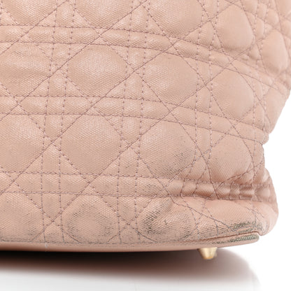Christian Dior Coated Canvas Cannage Medium Panarea Tote Rosato 23 of 25