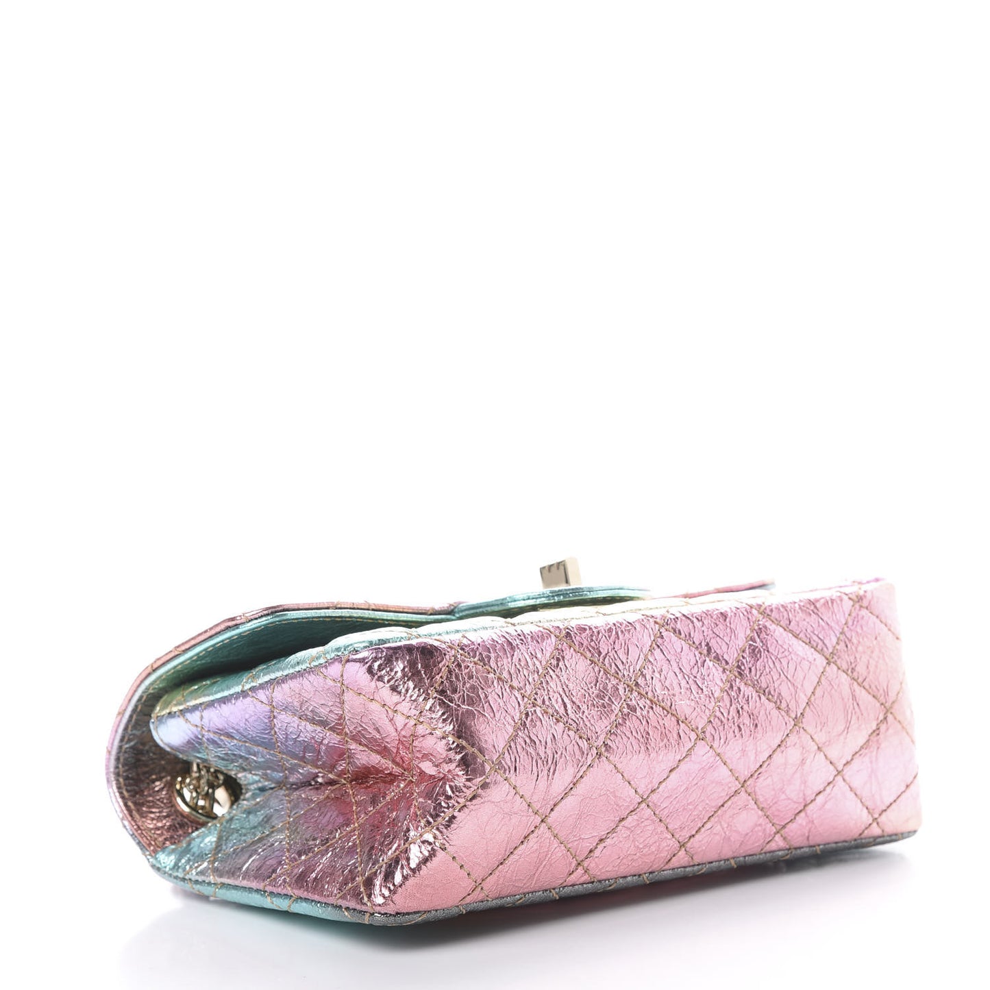 Metallic Goatskin Quilted Mini 2.55 Reissue Flap Multicolor