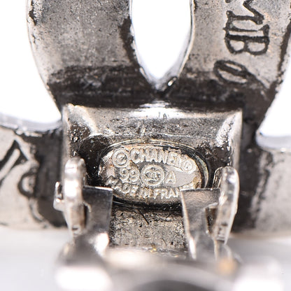Chanel CC Clip On Earrings Silver 4 of 4