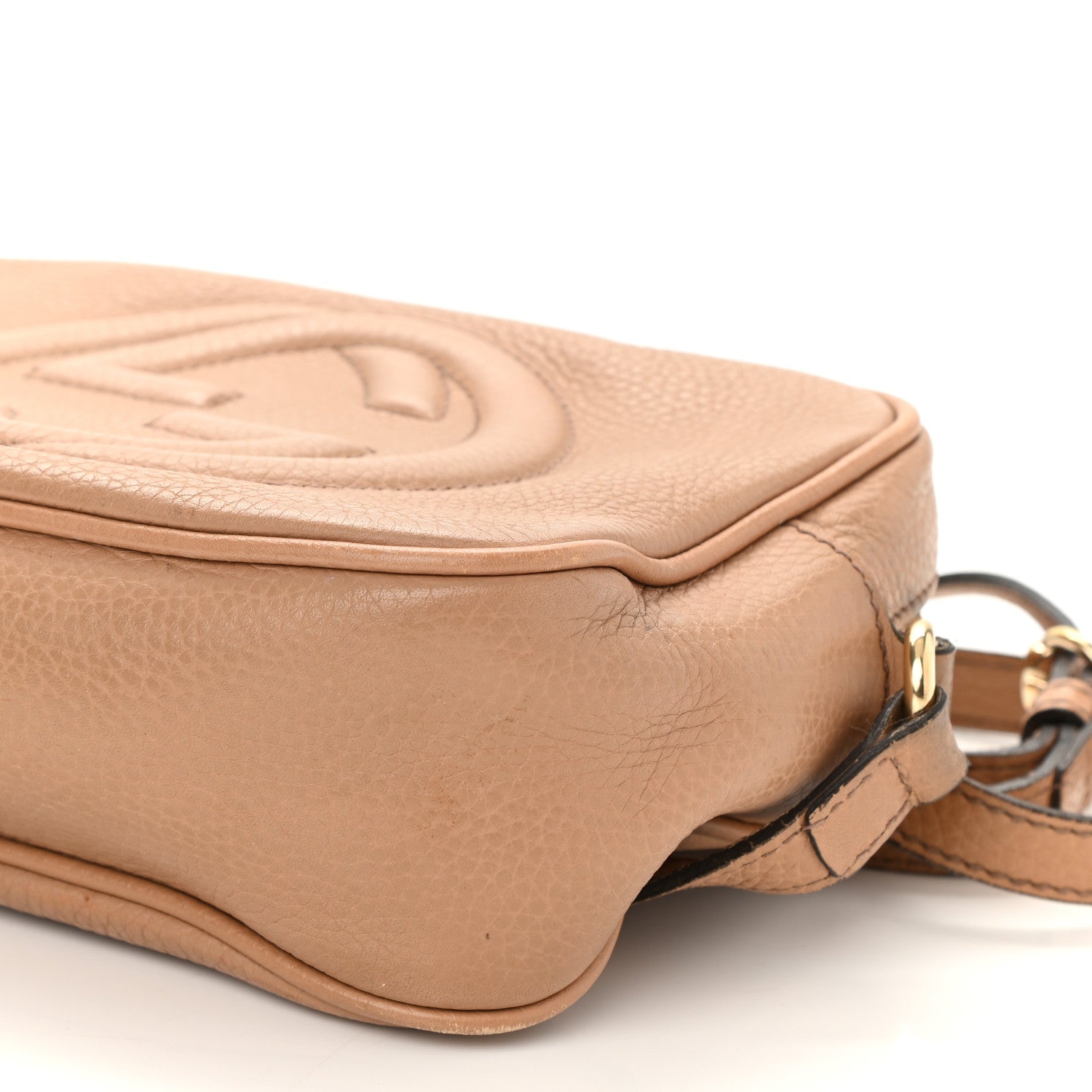 Gucci Pebbled Calfskin Small Soho Disco Bag Camelia 8 of 10