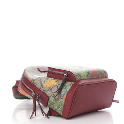 Gucci GG Supreme Monogram Tian Web Small Day Backpack Beige Multicolor Red 6 of 18