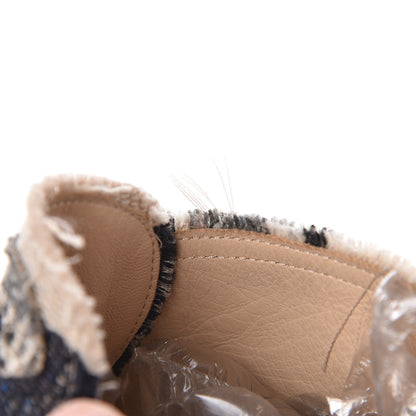 Chanel Fabric Lace Up High Top Espadrilles 37 Multicolor 14 of 15