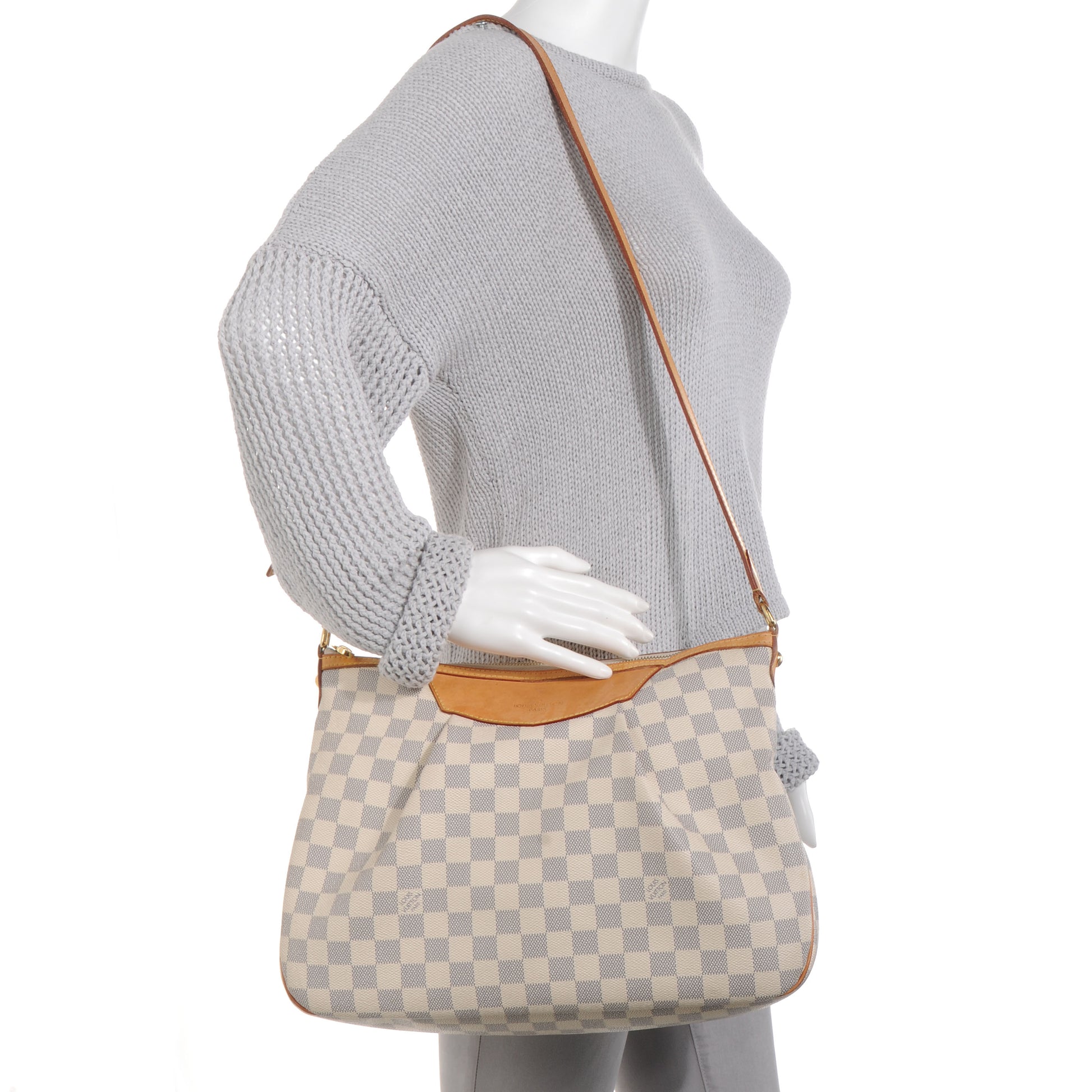 Louis Vuitton Damier Azur Siracusa MM 2 of 7