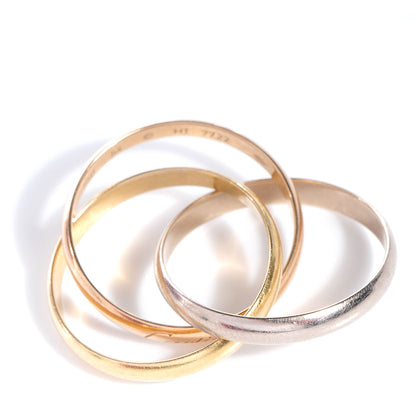 Cartier 18k Pink Yellow White Gold Trinity Ring 54 US 6.75 4 of 5