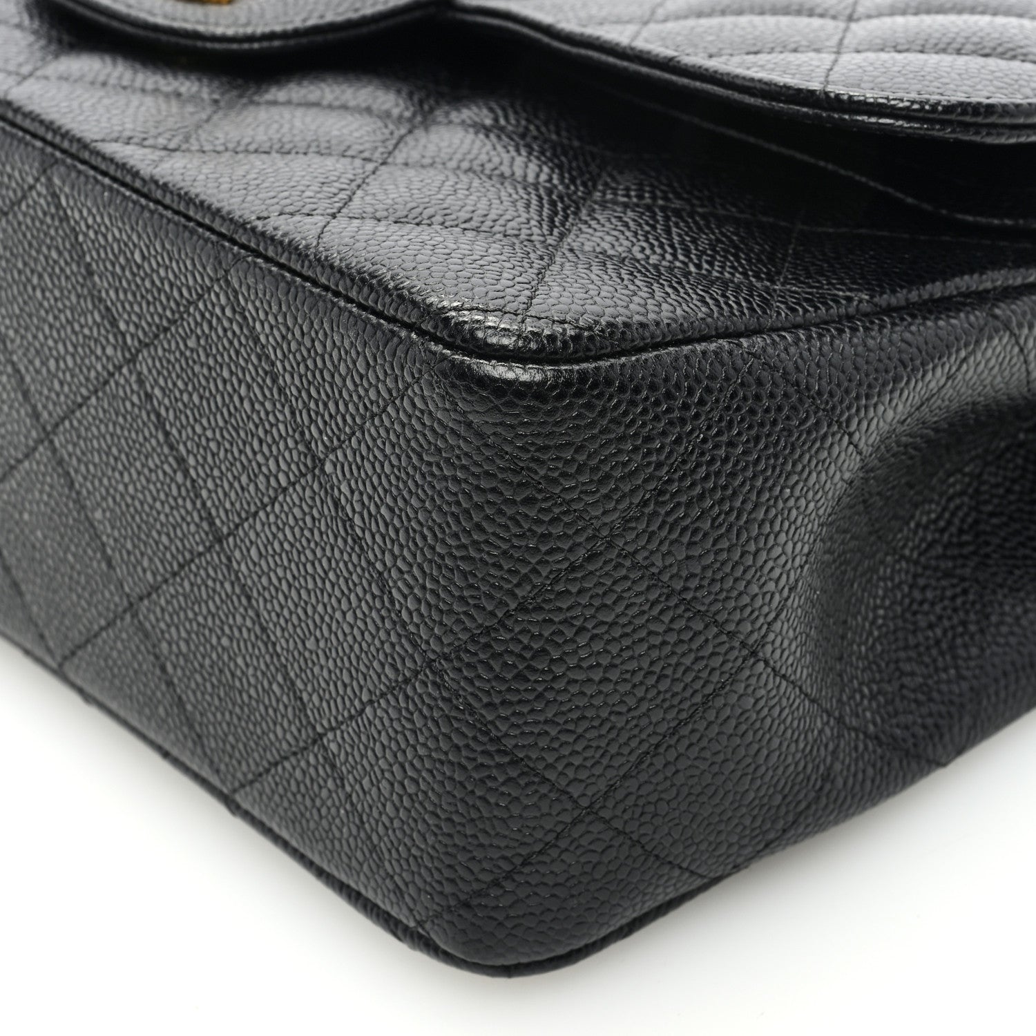 Chanel Caviar Quilted Jumbo Double Flap Black 10 of 12