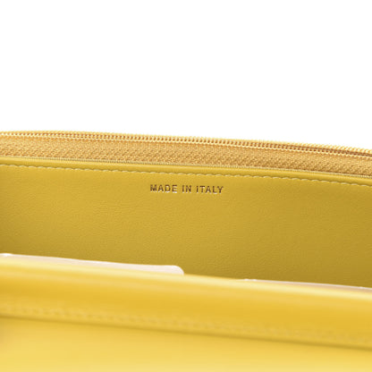 Chanel Caviar Chevron Quilted Boy Wallet On Chain WOC Yellow 7 of 12