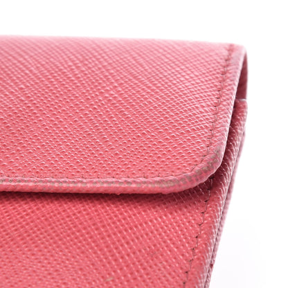 Prada Saffiano Metal Flap Wallet Peonia 11 of 15