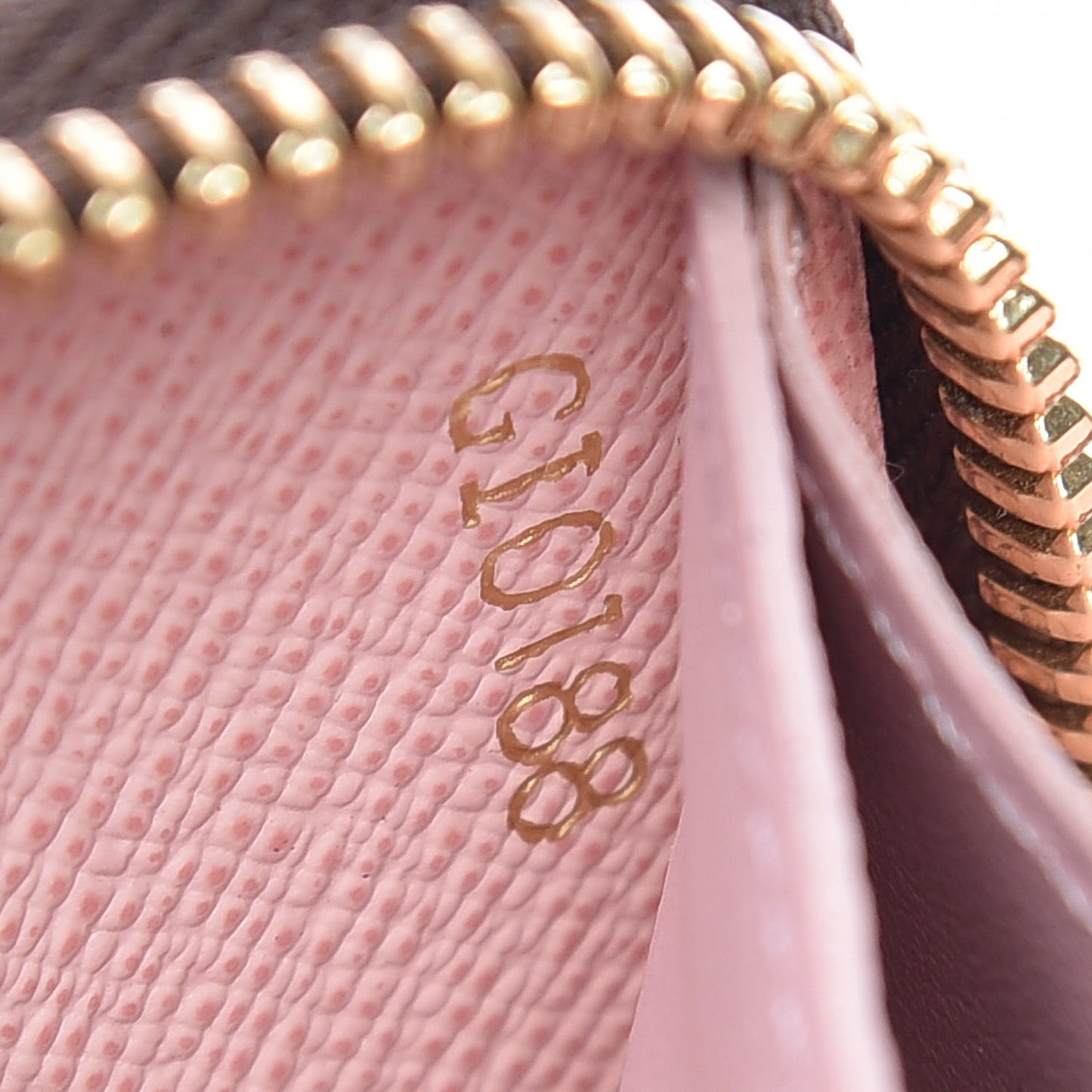 Damier Ebene Clemence Wallet Rose Ballerine