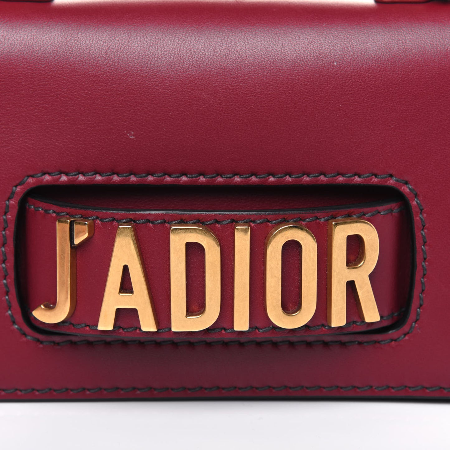 Calfskin Mini J'Adior Chain Flap Bag Red