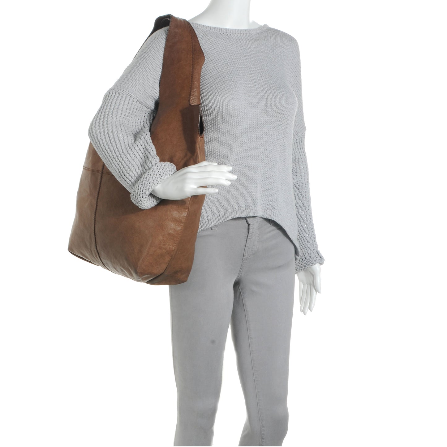 Leather George V Apron Bag Brown