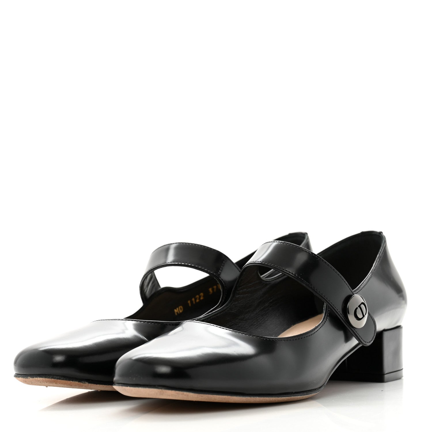 Christian Dior Brushed Calfskin Uniform 30mm Pumps 37.5 Black 4 of 10