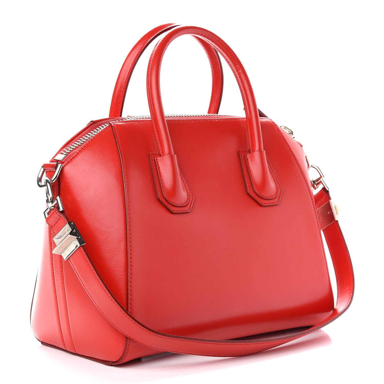 Givenchy Shiny Lord Calfskin Small Antigona Medium Red 3 of 9