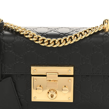 Gucci Guccissima Small Padlock Shoulder Bag Black 8 of 12
