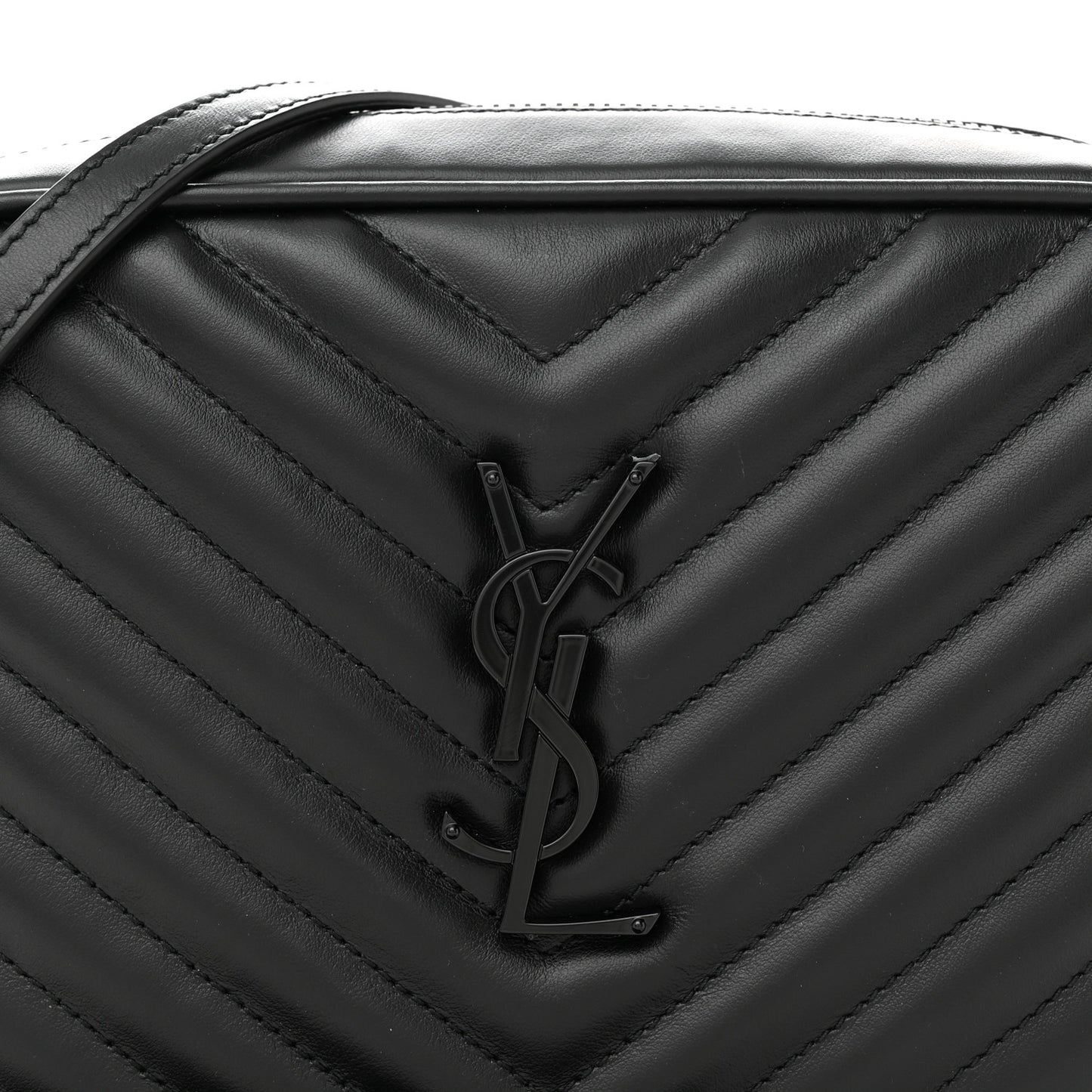 Calfskin Matelasse Monogram Monochrome Lou Camera Bag Black