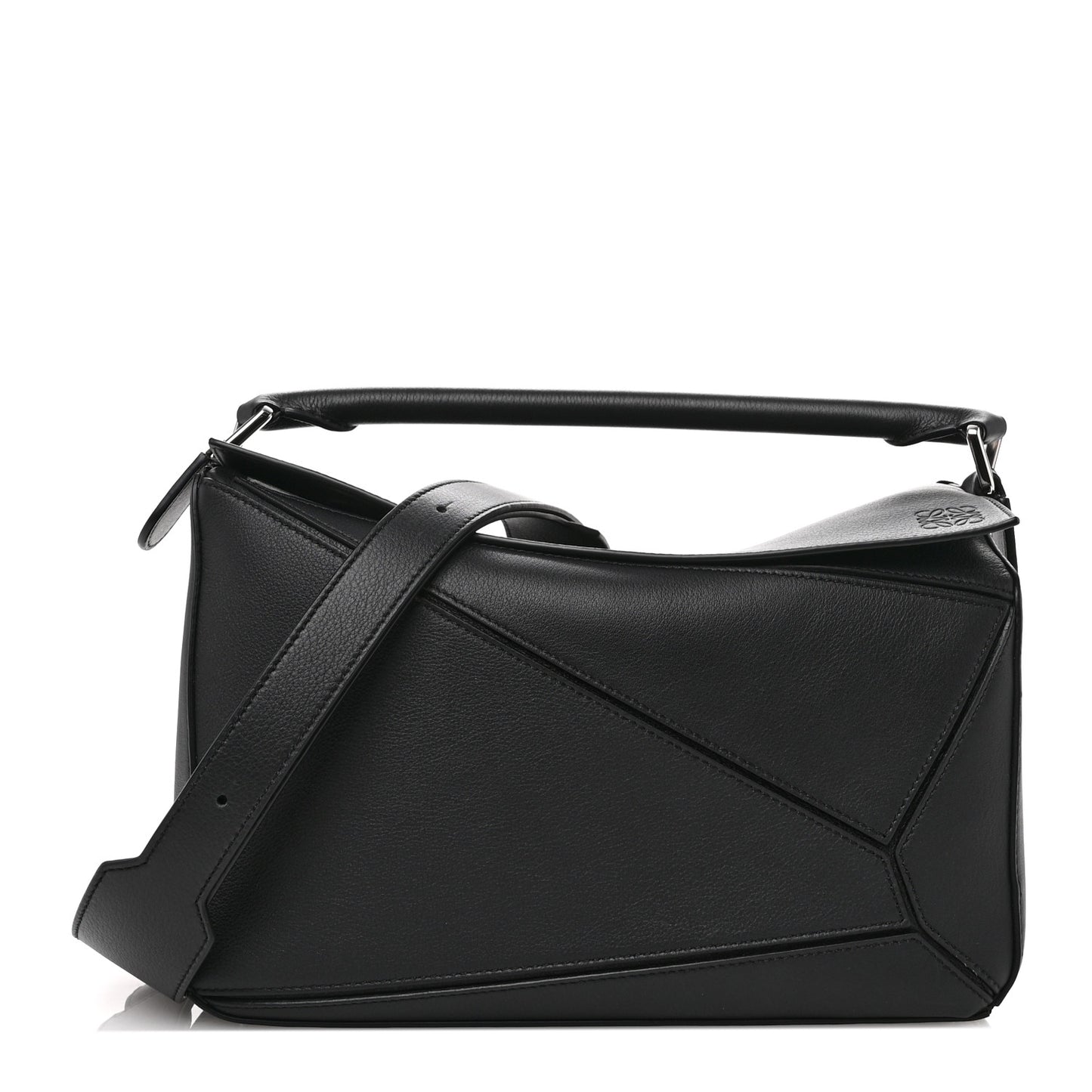 Calfskin Medium Puzzle Bag Black