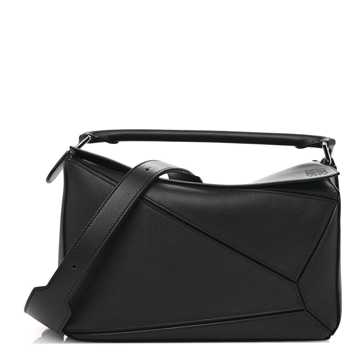 Loewe Calfskin Medium Puzzle Bag Black 1 of 9